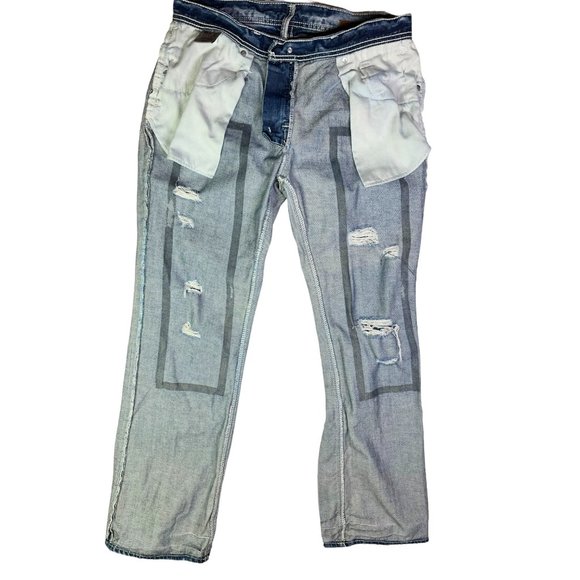 BKE Denim Men's 32R Derek Jeans Distressed Holes - Picture 3 of 15